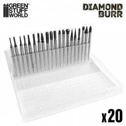 Diamond Burr Set with 20 tips