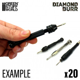 Diamond Burr Set with 20 tips