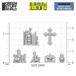 Skull Cult with candles 1:48 | Undead skeletons