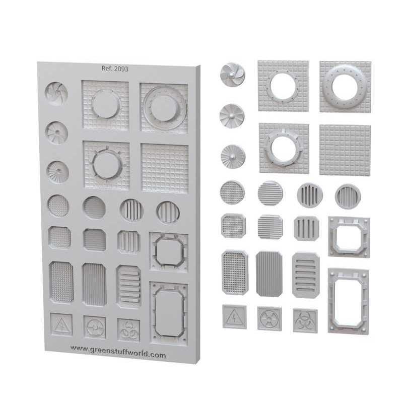 Silicone Molds - Grids and Fans Silicone Molds - Grids and Fans