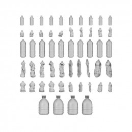 Set imprimé en 3D - Bouteilles d'eau