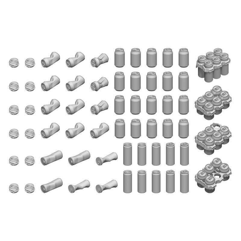 Set stampato in 3D - Lattine di Bibite Fresche o Gassate in Resina Set stampato in 3D - Lattine di Bibite Fresche o Gassate in Resina