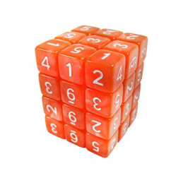 36x D6 12mm Dés de Jeu - Orange