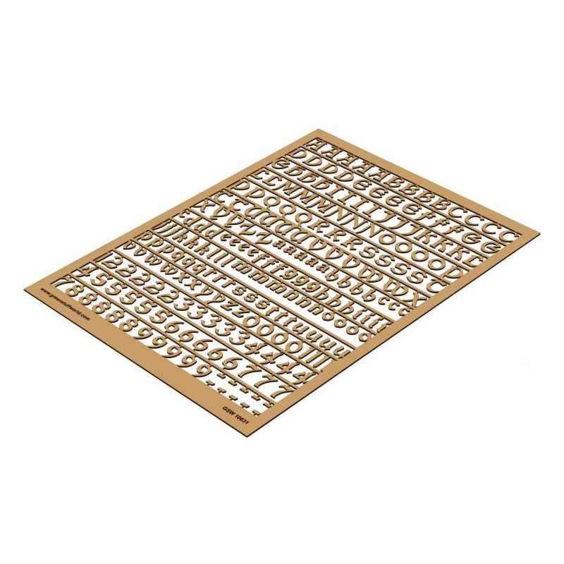 Buchstaben und Zahlen 10 mm GOTISCH
