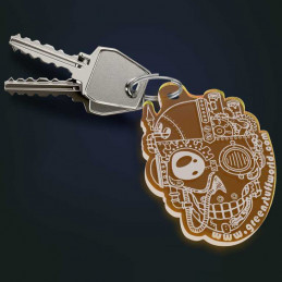 GSW skull Keyring - Fluor Orange