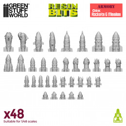 3D printed set - Ork Rockets & Missiles