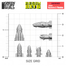 3D printed set - Ork Rockets & Missiles
