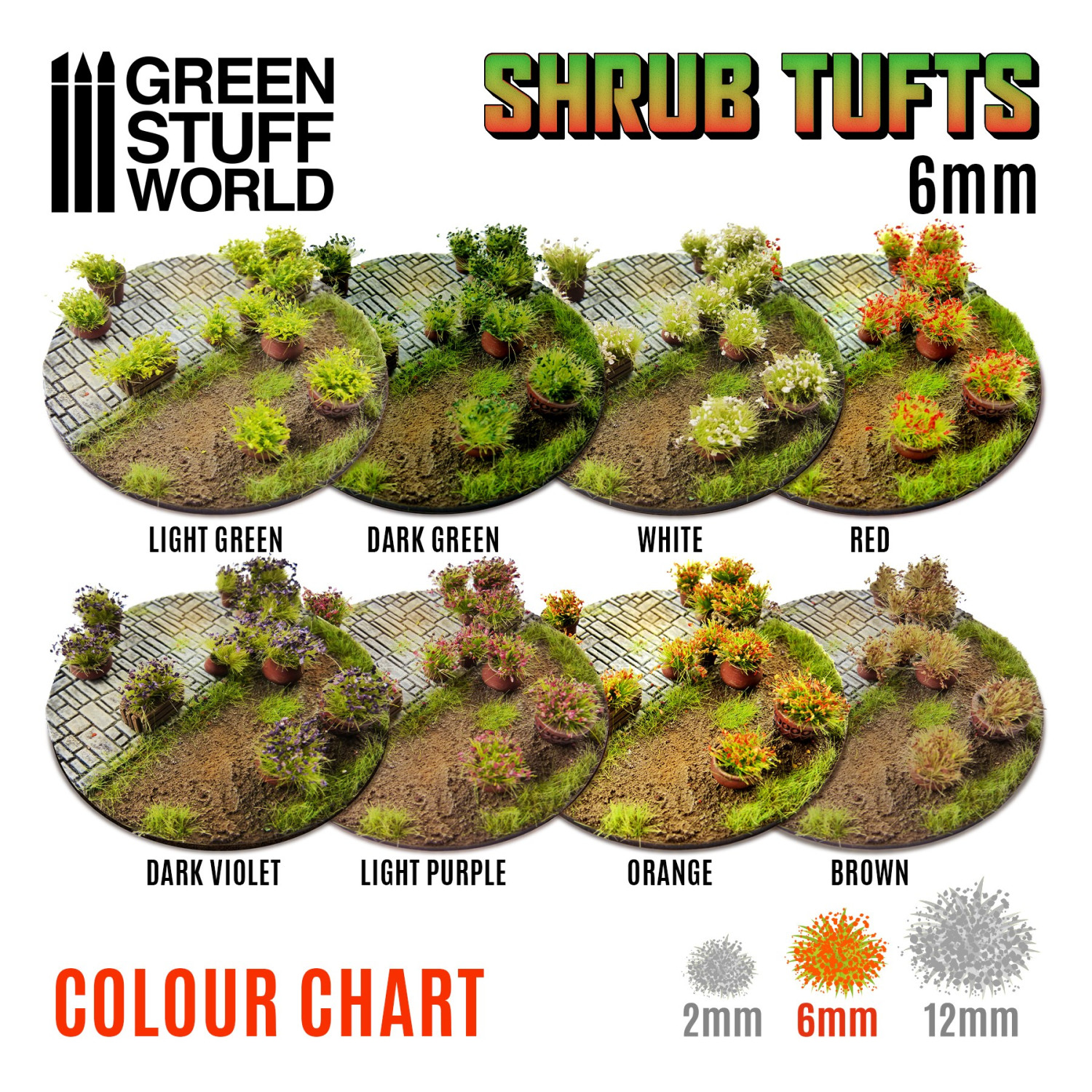 Shrub Tufts 6mm self-adhesive - Light green