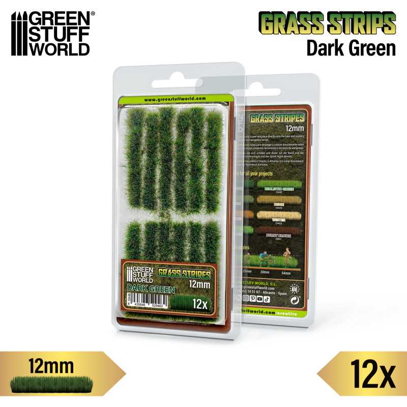 Grass Strips 12 mm - Dark Green Grass Strips 12 mm - Dark Green
