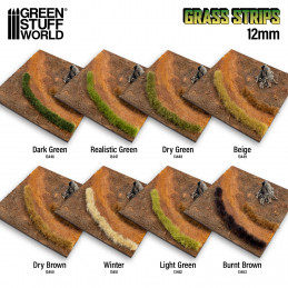 Grass Strips 12 mm - Dry Brown