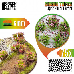 Shrub Tufts 6mm self-adhesive - Light Purple