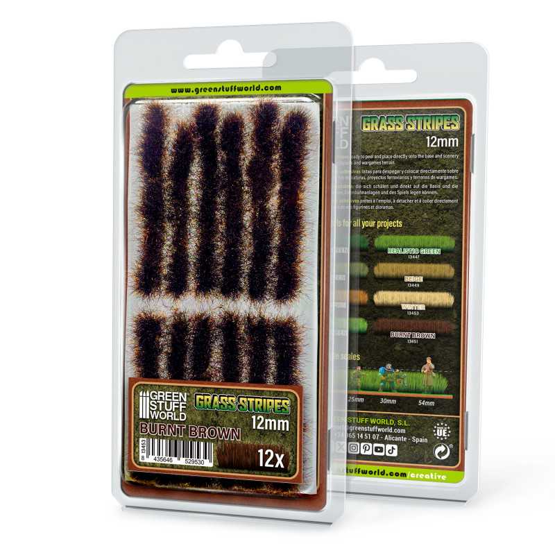 Strisce d'erba 12 mm - Marrone bruciato