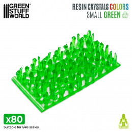 GREEN Resin Crystals - Small