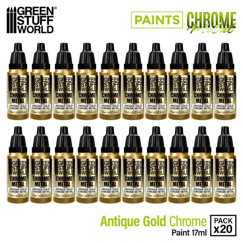 Chrome Paint - Antique Gold 17ml | Chrome Paints