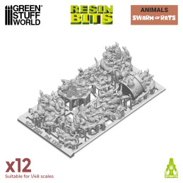Set en résine Essaims de rats | Bitz Skaven Set en résine Essaims de rats | Bitz Skaven