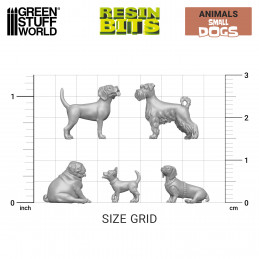 Petits chiens en Résine de haute qualité.