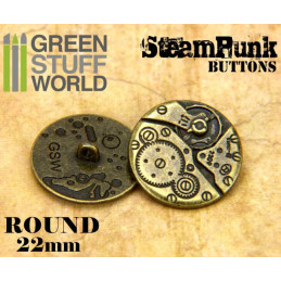 8x Steampunk Buttons WATCH MOVEMENTS - Bronze | Buttons