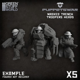 Masked Trench Troopers heads | Resin items