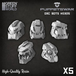 PuppetsWar - Ork Bots Heads Resin items