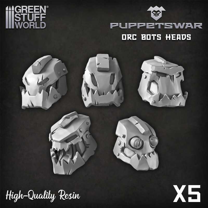 PuppetsWar - Ork Bots Heads Resin items PuppetsWar - Ork Bots Heads Resin items