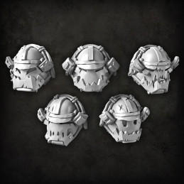 PuppetsWar - Bushi masqué Têtes d'ork Articles en résine