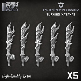 Puppetswar - Burning Katanas - Right Resin items