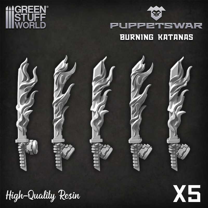 Puppetswar - Burning Katanas - Right Resin items Puppetswar - Burning Katanas - Right Resin items