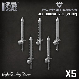 Puppetswar - Jig Longswords - Right Resin items