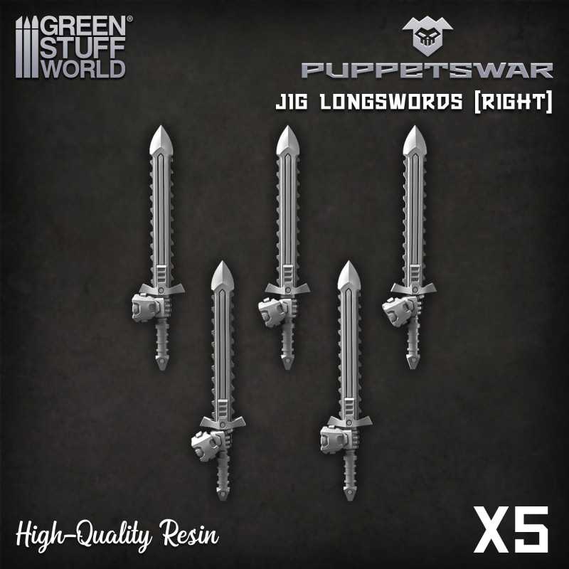 Puppetswar - Jig Longswords - Right Resin items