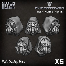 Tech Monks heads | Resin items