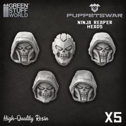 Puppetswar - Têtes de faucheurs Ninja Articles en résine