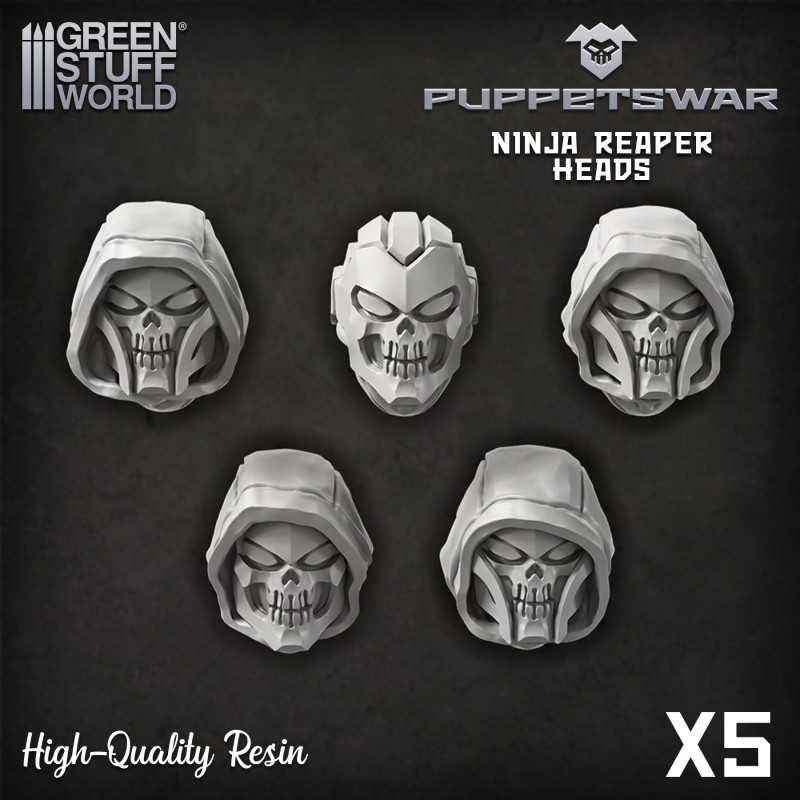 Puppetswar - Têtes de faucheurs Ninja Articles en résine Puppetswar - Têtes de faucheurs Ninja Articles en résine