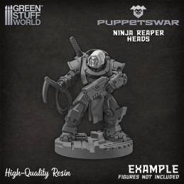 Puppetswar - Têtes de faucheurs Ninja en résine