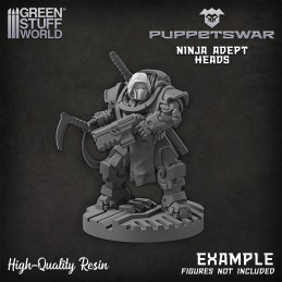 Puppetswar - Têtes de Ninja Adept Articles en résine