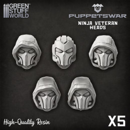 Puppetswar - Ninja Veteran Heads Resin items