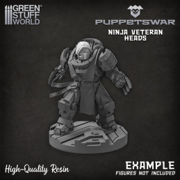 Puppetswar - Têtes de vétérans ninjas Articles en résine