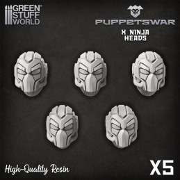 Puppetswar - Ninja Heads Resin items