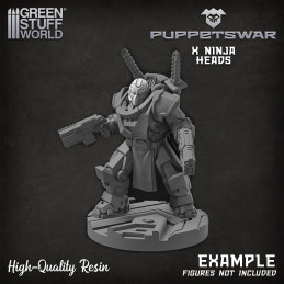 Puppetswar - Ninja Heads Resin items