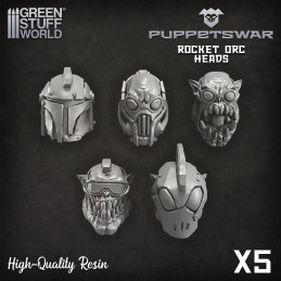 Puppetswar - Ork-Köpfe 2 Harz-Artikel