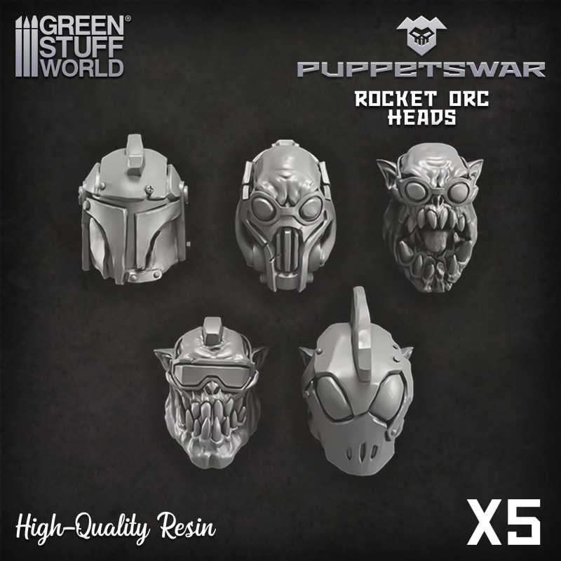 Puppetswar - Orc Heads 2 Resin items