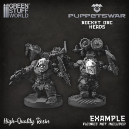 Puppetswar - Orc Heads 2 Resin items