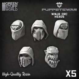 Ninja Orc Heads Resin items
