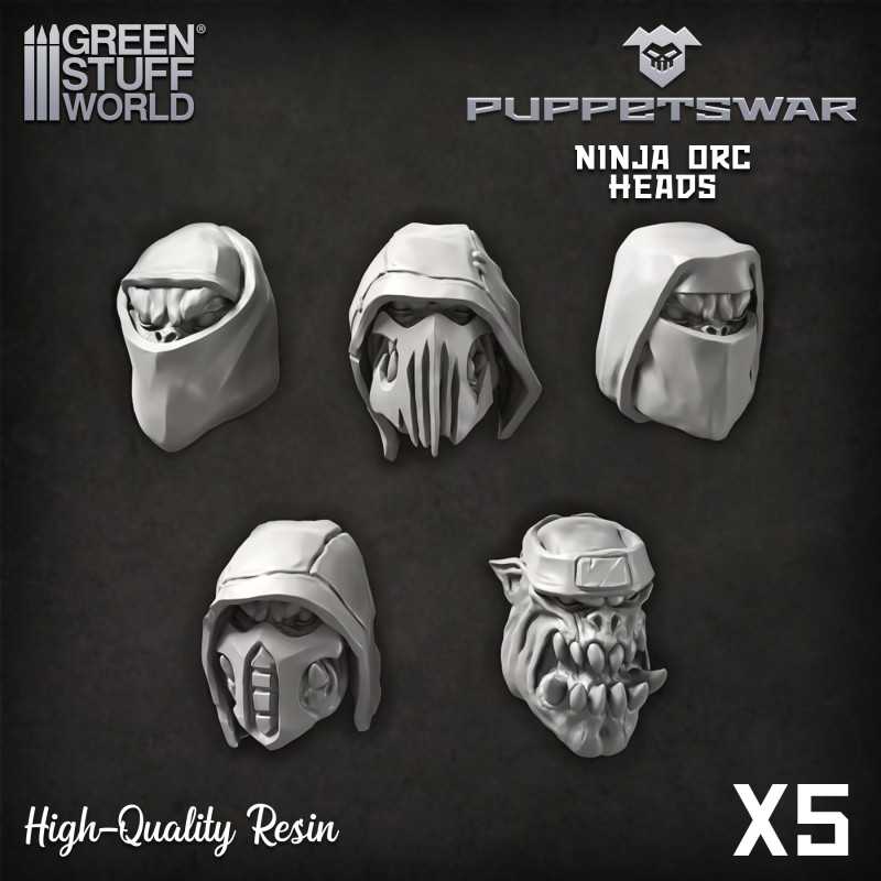 Teste di orco ninja Articoli in resina