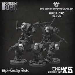 Ninja Orc Heads Resin items