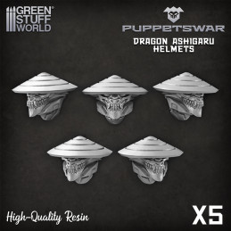 Dragon Ashigaru Helmets Resin items