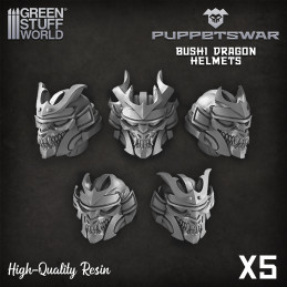 Casques de dragon du Bushido Articles en résine