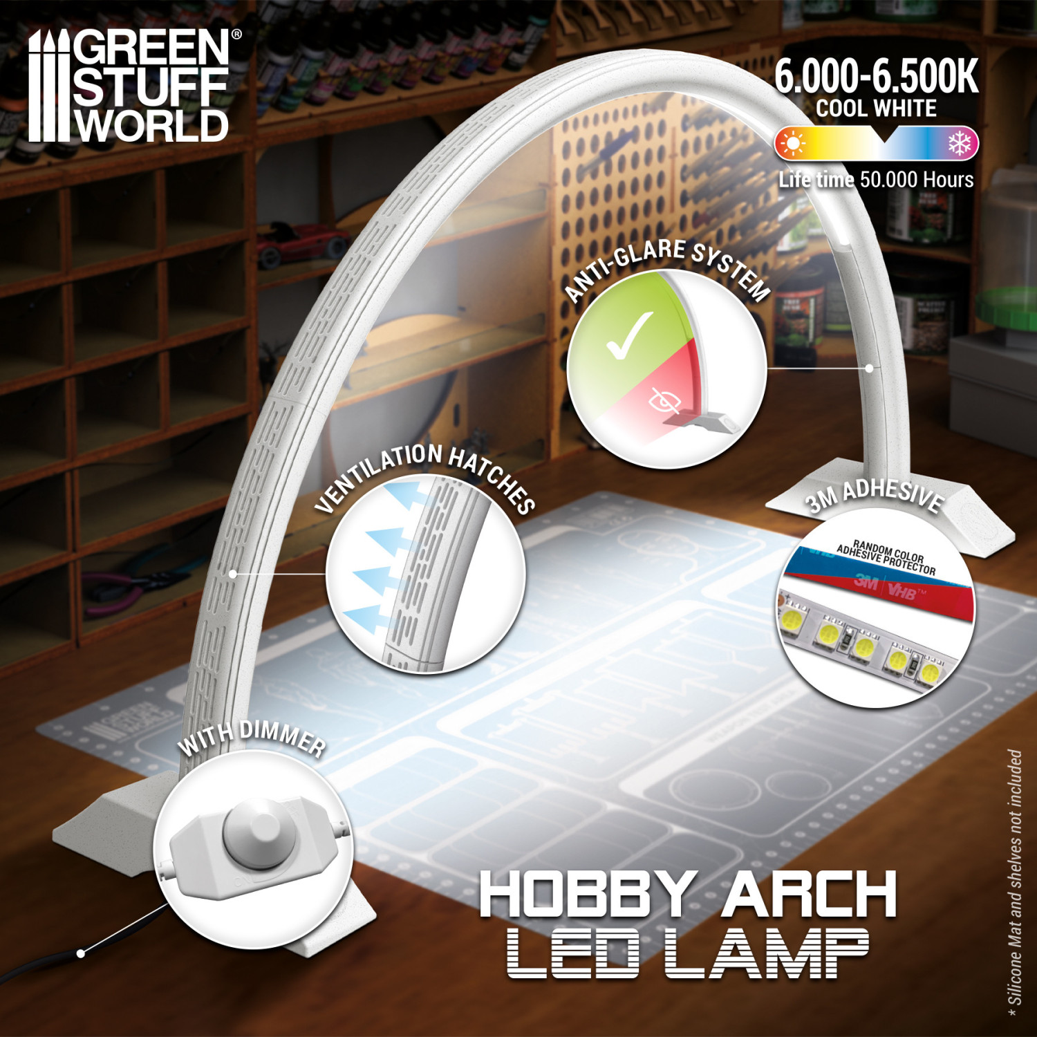 Lampara de arco LED - Faded White | - GSW