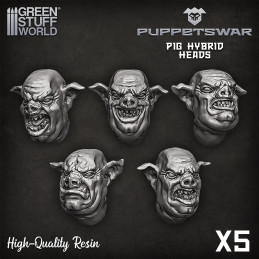 Pig Hybrid Heads | Resin items