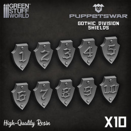Boucliers de la division gothique | Articles en résine