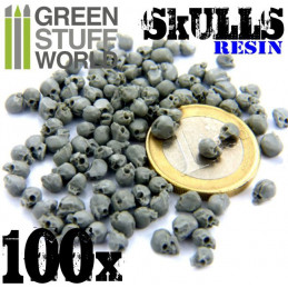 100x Resin Skulls | Miniature Skulls